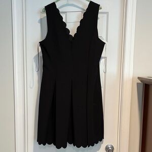 Banana Republic Black Scalloped Mini Dress
